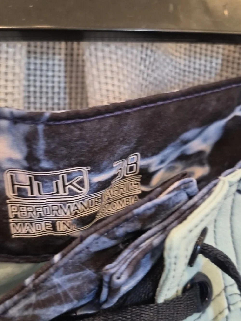 Huk Two-Tone Navy & Light Aqua Swim Board Shorts